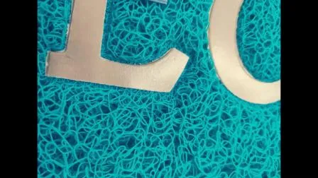 最高品質のダスト除去カスタムデザインエンボス加工PVCコイル玄関ドアマット